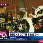 On the ice with the Anaheim Ducks