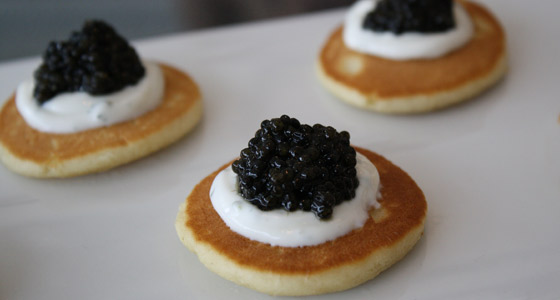 Petrossian blinis - photo by Heather John