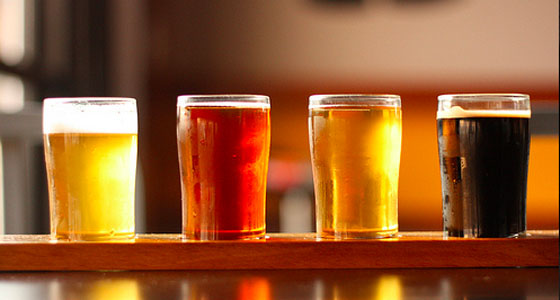Beer Belly's beer flight