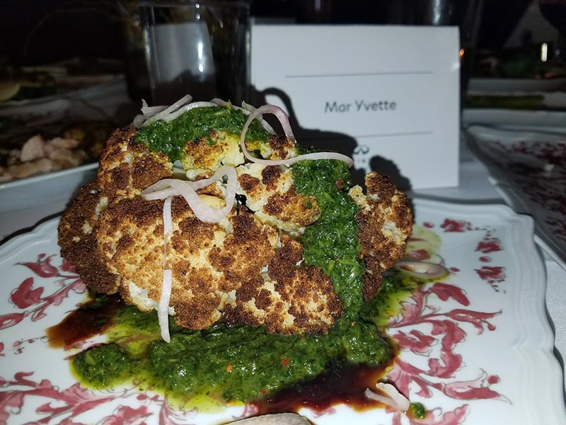 Roasted cauliflower at La Peer Hotel