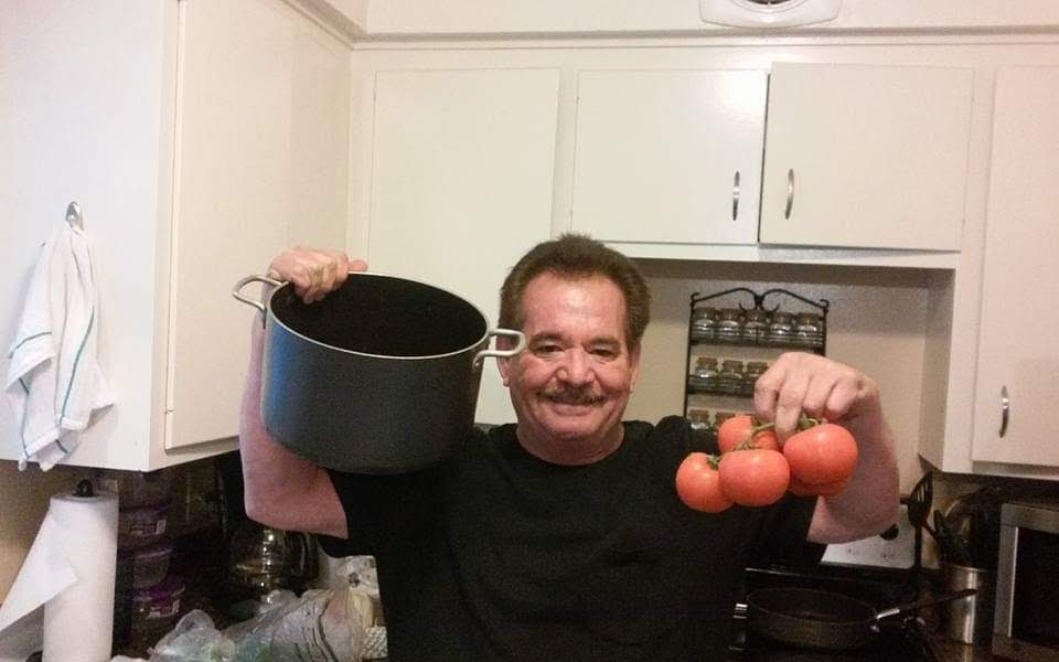 My wonderful dad ready to cook